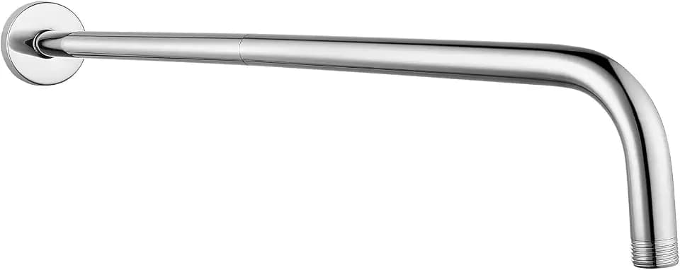 Shower Arm with Flange, 24 Inches Wall Mount Replacement Extension Showerhead Arm For Fixed Shower Head, Chrome