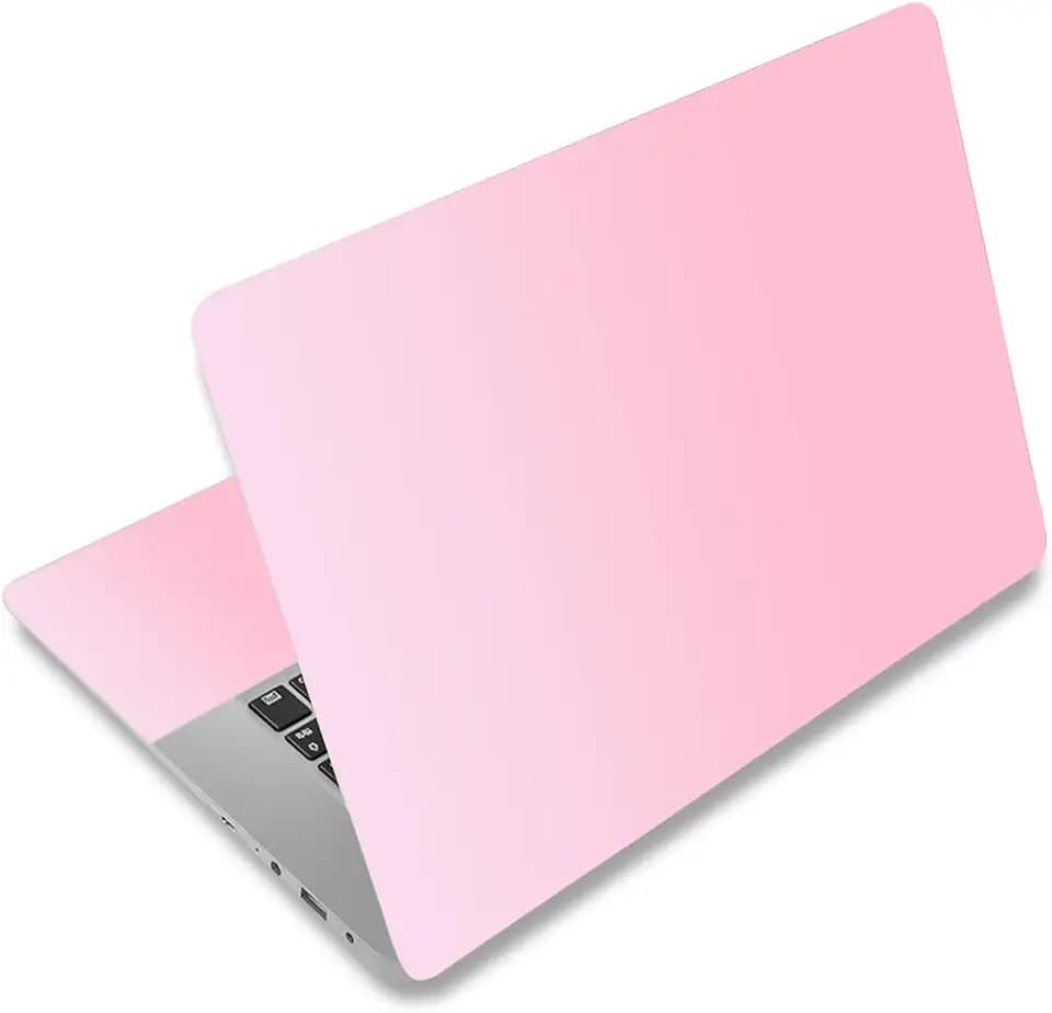 12 12.1 13 13.3 14 15 15.4 15.6 in Skin Laptop Sticker Decal, Netbook Skins for Notebook PC, Universal Vinyl Laptop Decor Cover for Women Girls, Waterproof Art Protector I Gentle Gradient Pink