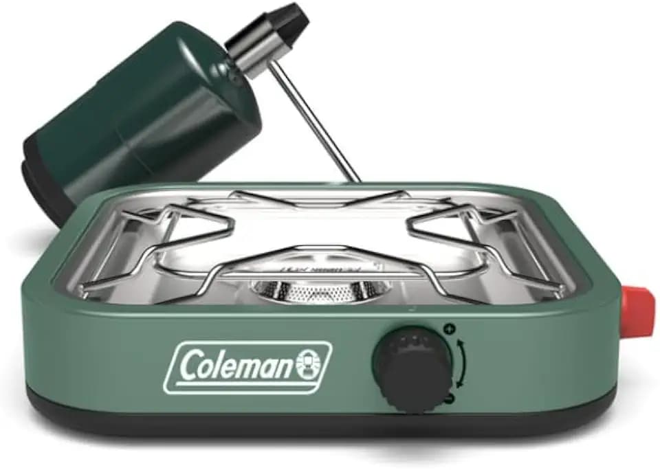 Coleman Cascade 18 1-Burner Camping Stove, Portable Cooktop, 8000 BTUs