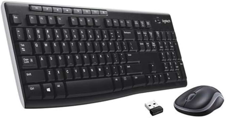 Logitech MK270 Kabelloses Set mit Tastatur und Maus für Windows