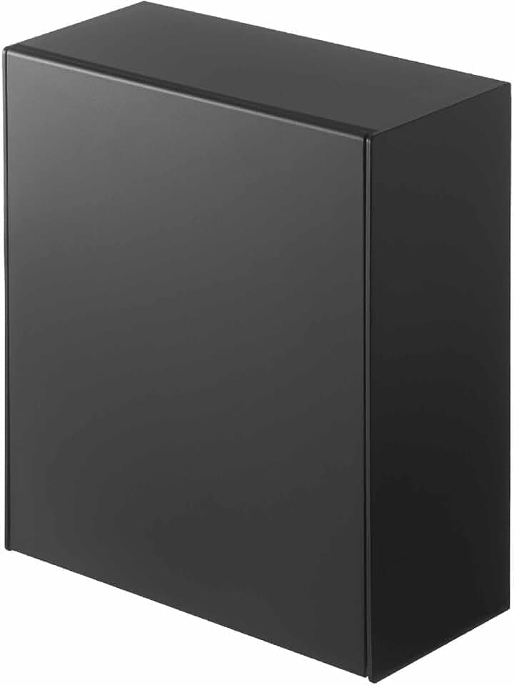 YAMAZAKI Tower Film Hook Selbstklebende Aufbewahrungsbox, schwarz