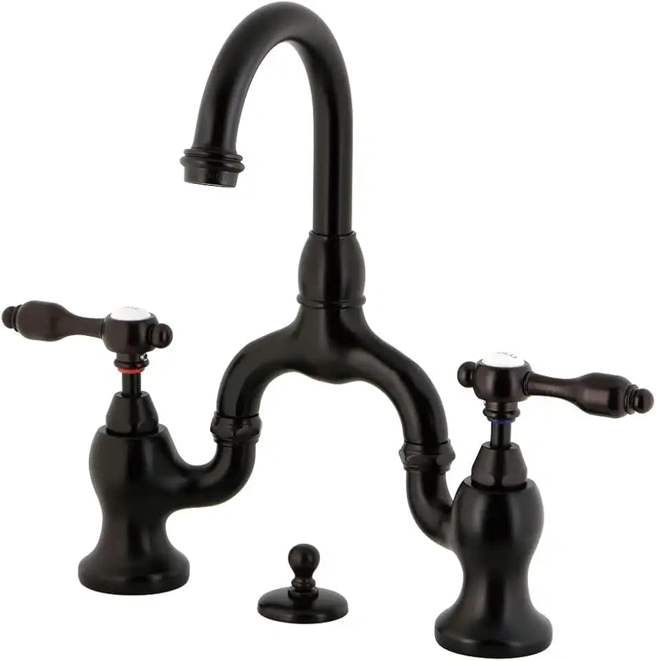 Kingston Brass KS7995TAL Tudor Bridge Bathroom Faucet, Oil Rubbed Bronze