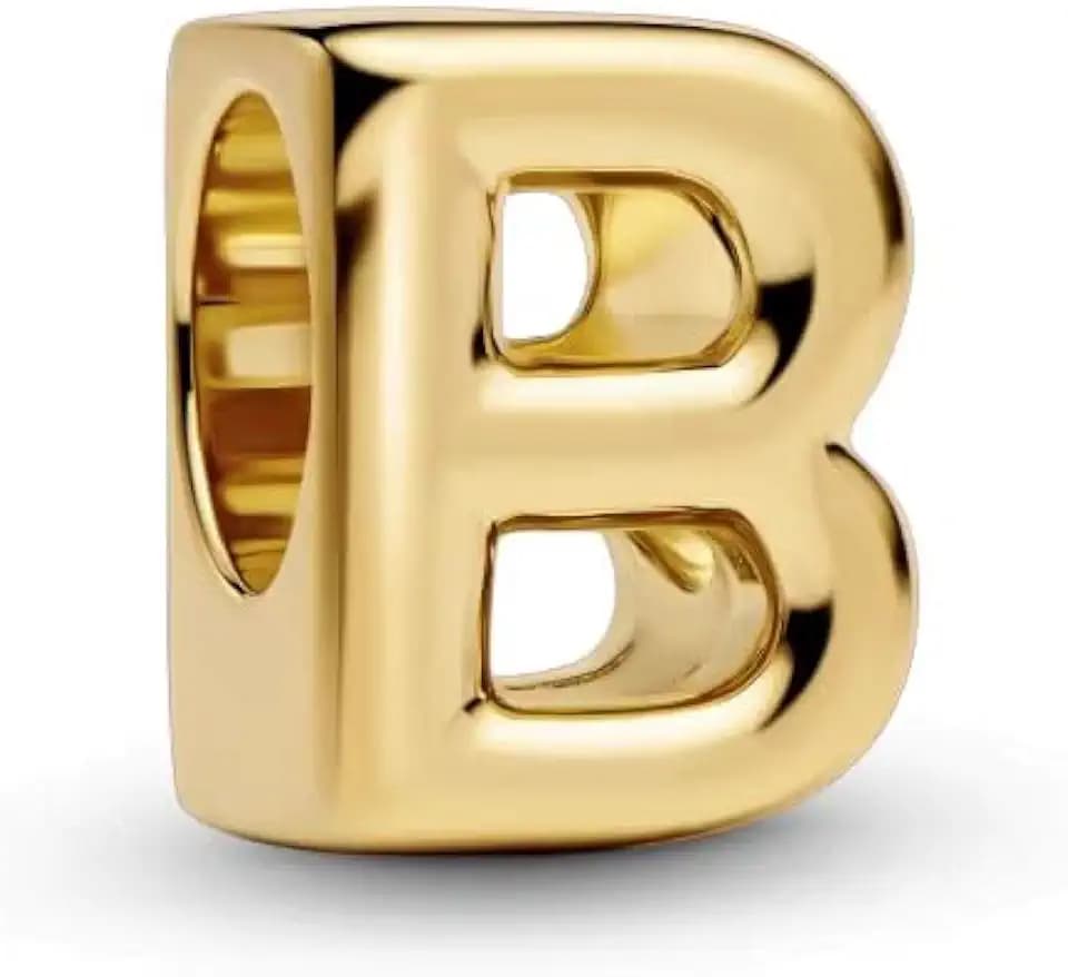 Charms Buchstabe Gold Charm Anhänger Silber 925 für Armbänder,Red charm anhänger,beads charms,kompatibel mit europäischen Armbändern und Halskette für Frauen