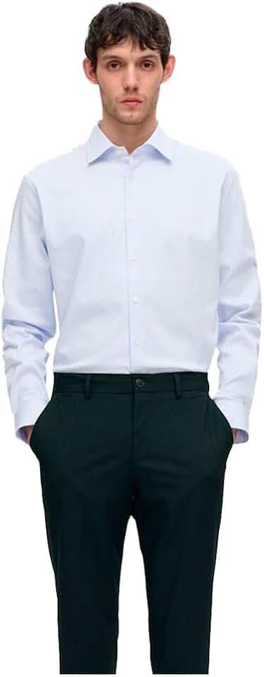 Selected Homme Herren Slhslim-Performance Shirt Ls Noos Hemd (1er Pack)