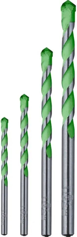 kwb AKKU TOP Hardcut Granitbohrer-Kassette – 4 teiliges Steinbohrer-Set, diamantgeschliffen, Ø 44839 mm, Made in Germany, mehrfarbig
