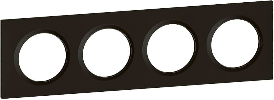 Legrand LEG600864 4P Dooxie Platte, quadratisch, 4-fach, Schwarz Samt