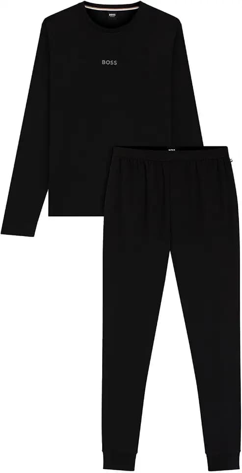 BOSS Pyjama Aus Baumwolle Mit Monogramm-Bund