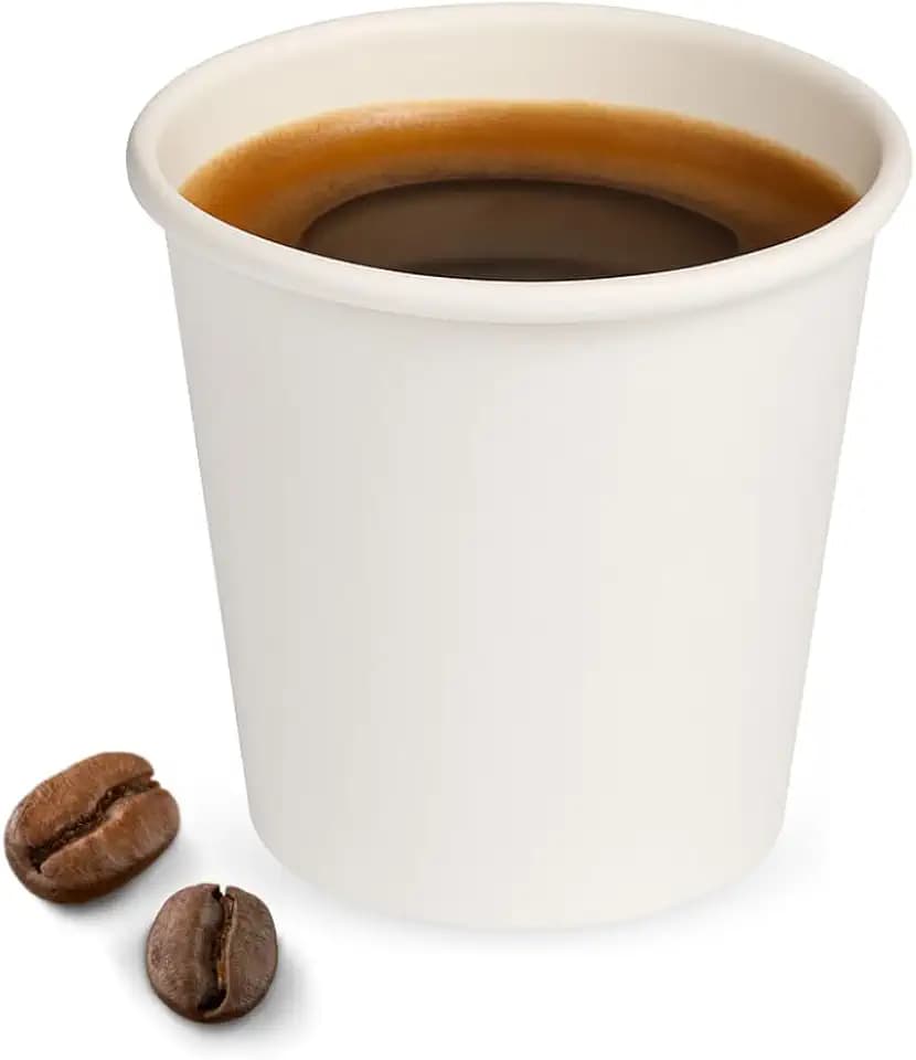 Palucart 500 Bio Kaffeebecher Pappbecher 90ml (3 oz) weisse Farbe Coffee to go Einwegbecher biologisch abbaubar aus Karton