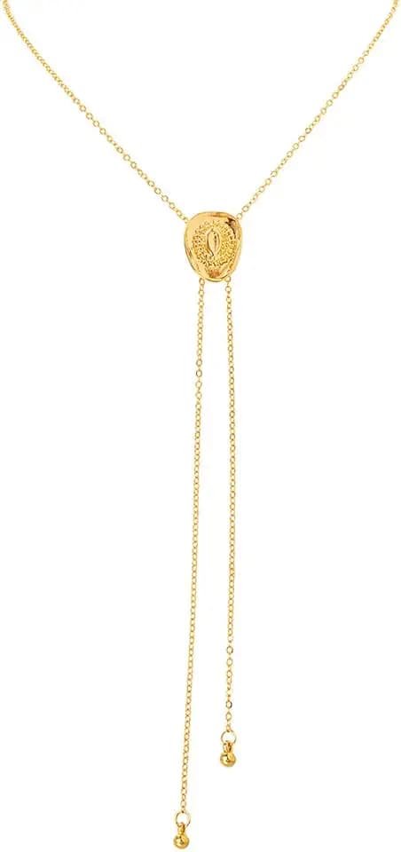 Cowgirl Cowboy Hat Necklace for Women Men Bohemian Charm Western Hats Boot Horseshoe Bolo Tie Lariat Adjustable Long Chain Y-shaped Necklaces for Country Concert Party Rodeo Jewelry Accessories