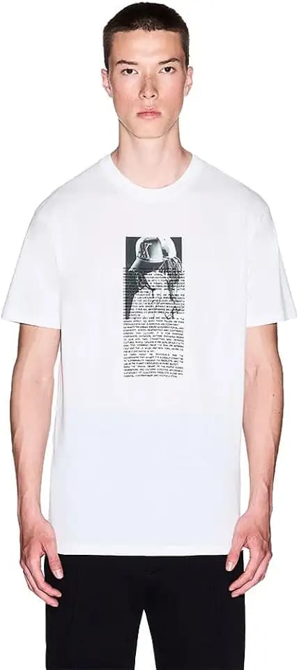Armani Exchange Herren Short Sleeve Simple Look Printed Front T-Shirt
