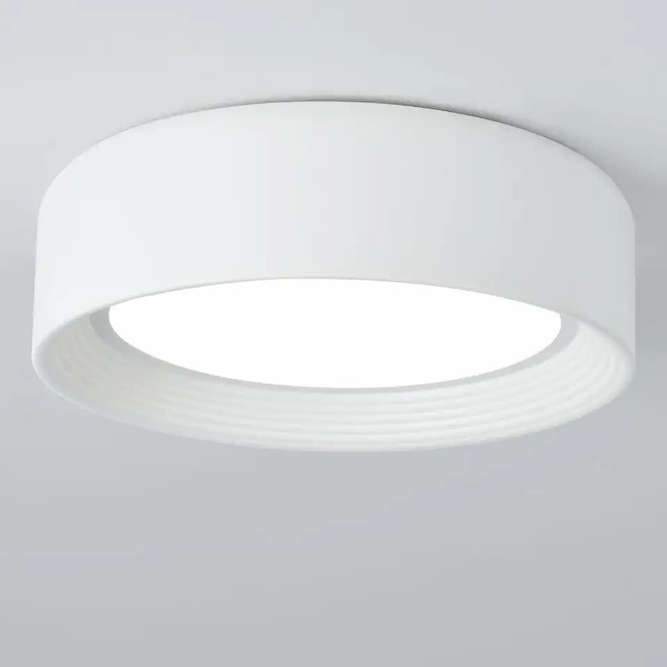11.8 Inch 24W Modern White Flush Mount Ceiling Light Fixtures