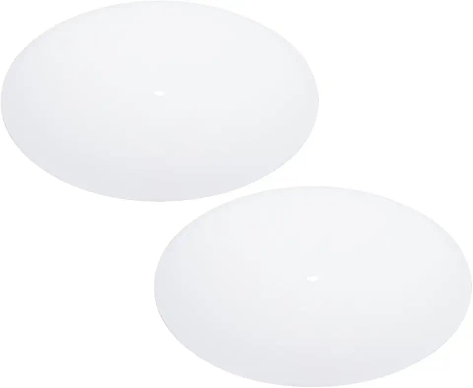 PATIKIL Lampshade Diffuser, 2 Pcs 7.5" Diameter with 3/8" Center Hole Round Diffuser 2mm Thick for Drum Lampshades Pendants Light Fits 8-8.5" Openings, Frosted White