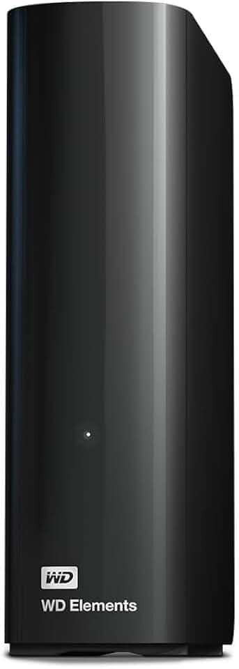 WD 26 TB Elements Desktop-Speicher, USB 3.1 Gen 1-kompatibel, Zusatzspeicher für Fotos, Musik, Videos und alle Anderen Dateien, stoßfest, Schwarz