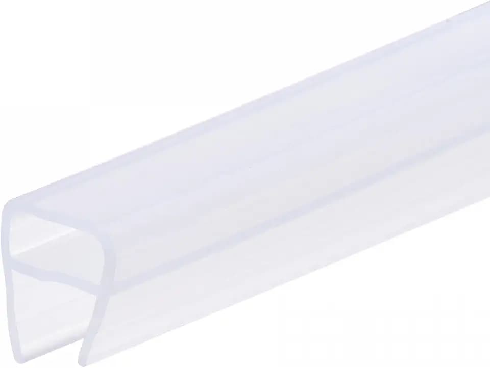 uxcell Frameless Glass Shower Door Sweep 137.8" Long for 1/2"(12mm) Glass U-Type Door Side Seal Strip