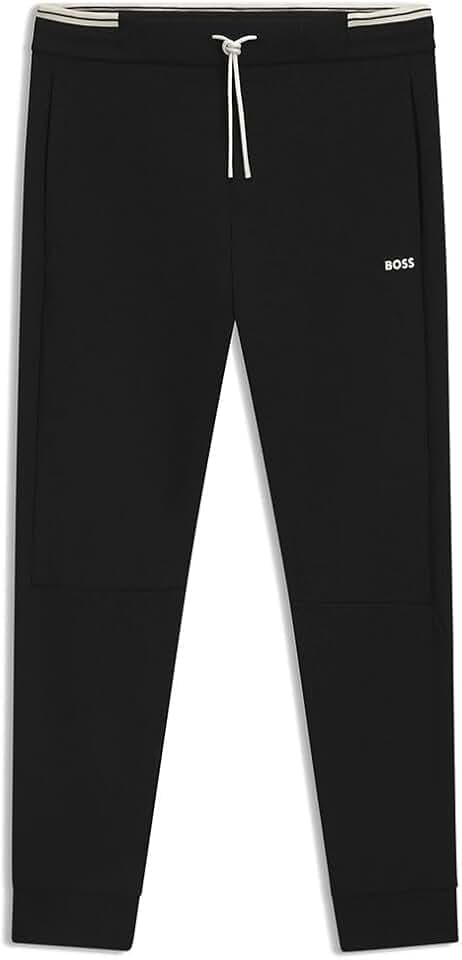 BOSS Herren Pants Zone Jogginghose aus Baumwoll-Mix mit Streifen