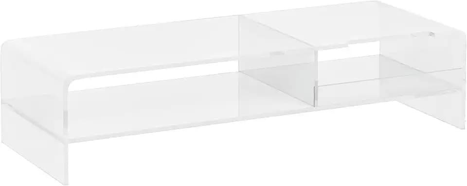 HOMCOM Monitorständer Bildschirmerhöhung mit Staufach 50,8 x 19 x 12 cm