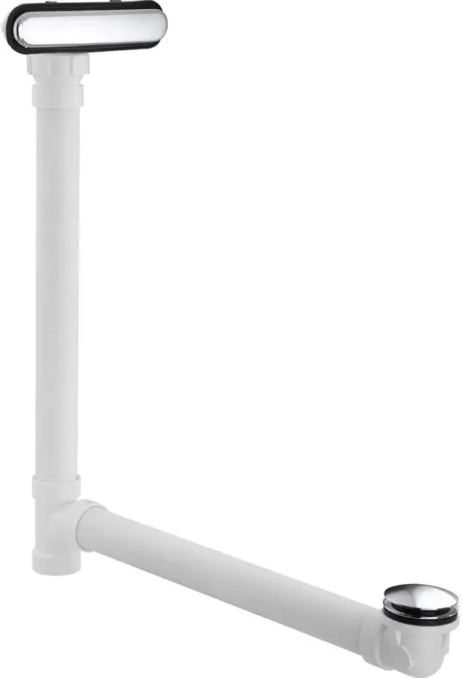 KOHLER K-7272-CP Clearflo Slotted Overflow Bath Drain, Toe-Tap Stopper, Above- or Through-the-Floor Placement, Ball-Joint for Easy Installation, Sleek Design, 4.5 pounds, Polished Chrome