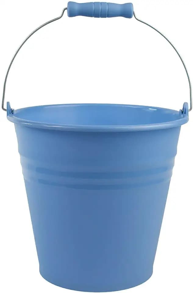 Eimer 5 L mit Metallbügel, Stabiler Kunststoffeimer, Ø 23 cm - Blau