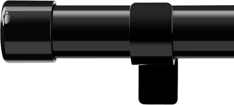 Black Curtain Rods for Windows 66 to 120”, 1 Inch Heavy Duty Metal Drapery Rod, Extra Wide Window Curtain Rods with Brackets for Sliding Glass Doors, Patio, Porch, Pergola, Farmhouse, Bedroom
