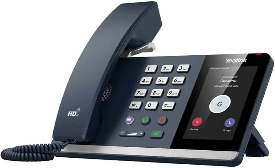 Yealink MP54-TEAMS-E2 - PoE - Android 13-4 Zoll (480 x 800) kapazitiver Touchscreen - Netzteil Nicht im Lieferumfang enthalten