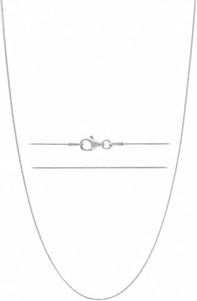 KISPER 925 Sterling Silver Snake Chain Necklace for Women and Men Thin