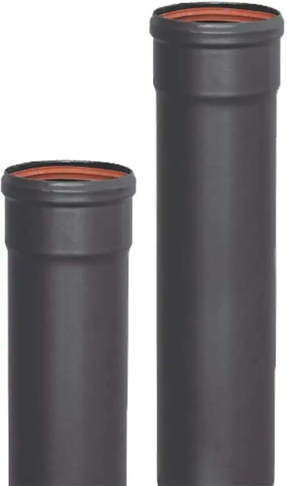 Emailliertes Rohr M-H 850°C- Ø80 mm - 0,50 Meter für Abgasleitung von Pelletöfen und Kaminen