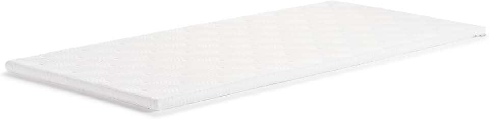 TEMPUR Ease Matratzenauflage für Einzelbett, 90 x 190 cm, 3 cm dick, anpassbare Matratzenauflage, waschbarer Bezug, Weiß