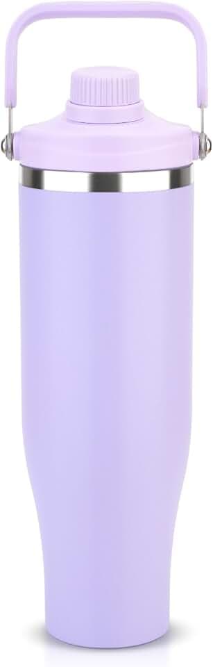 50 oz Stainless Steel Water Bottle with Spout Lid & Handle, Insulated Large Hydration Bottle for Cold & Hot Drinks, Leak-Proof Metal Tumbler for Travel, Gym, and Outdoor