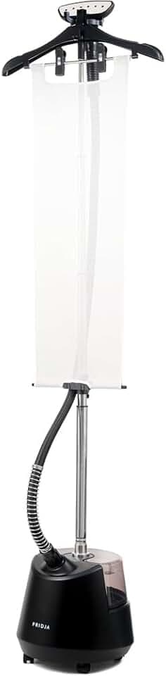 Fridja f1200 Clothes Steamer Pro, 2200W Dampfglätter stehend für Anzüge, Kleider, Feines und Gardinen, 47 g/min Dampf, 3 L Tank, 35 Sekunden Aufheizzeit, Kleiderdampfer für Zuhause, Handel und Events