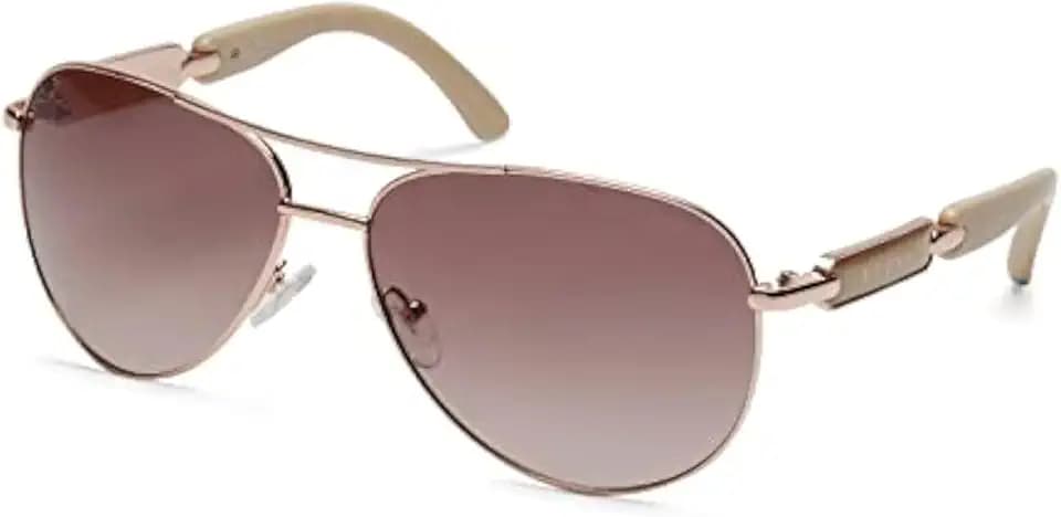 GUESS Women's Metal Sunglasses, Gold