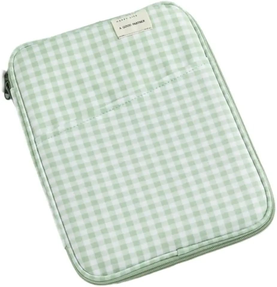 11-13Inch Cute Puffy Laptop Sleeve Fairycore Carrying Laptop Bag Cover Kawaii Tablet Liner Pouch Cottagecore Office Accessories (13inch,Green)