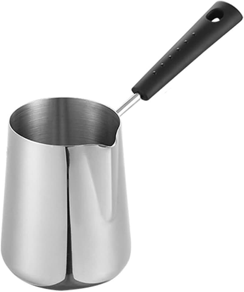 600 Ml Milch Butte RwäRmer, TüRkische Kaffee, Edelstahl Schmelztopf mit Ausguss für Tee, Heizung