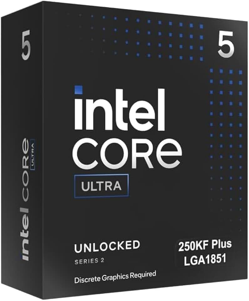 Intel® Core™ Ultra 5 Prozessor 250KF Plus 18 Kerne (6 P-Kerne + 12 E-Kerne) bis zu 5,3 GHz