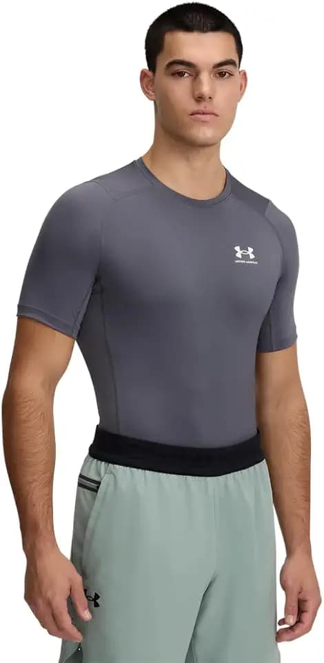 Under Armour Herren UA HG Armour Comp SS, kurzärmliges Funktionsshirt, schnelltrocknendes T-Shirt mit Kompressionspassform