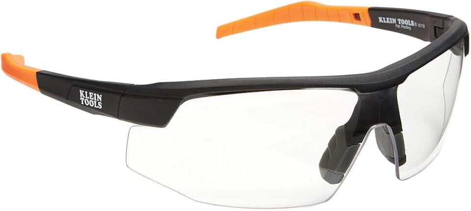 KLEIN TOOLS 60159 Semi Frame Safety Glasses, Clear Lens