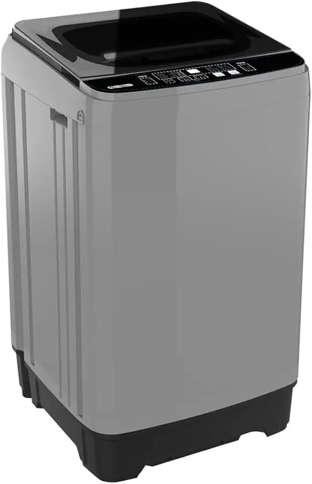 17LBS Full Automatic Portable Washer & Spin Cycle Combo, 10 Programs 8 Water Levels, Compact Laundry Machine for Apartment RV Dorm, Grey