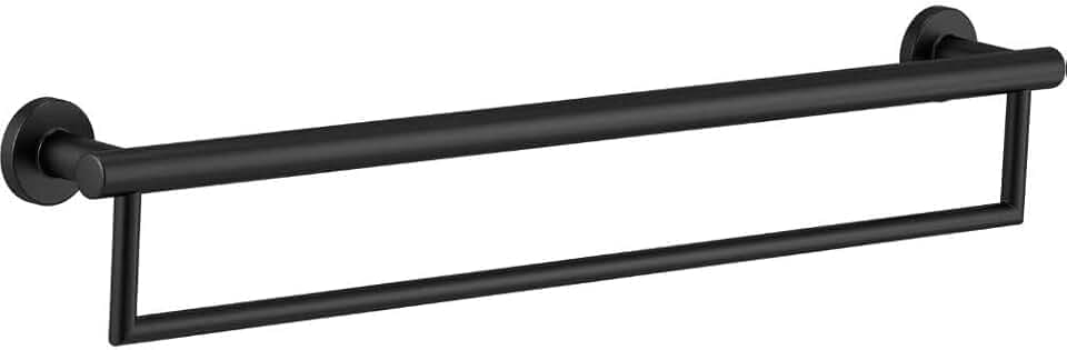 Bathroom Grab Bar 24 in. Towel Bar Combo, Matte Black 41519-BL