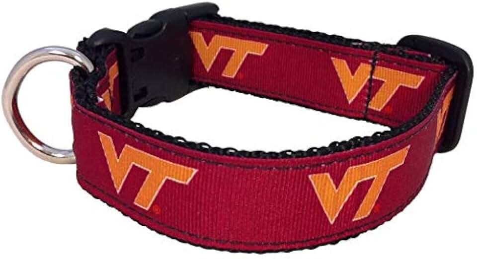 College Dog Collar (Small, Virginia Tch)