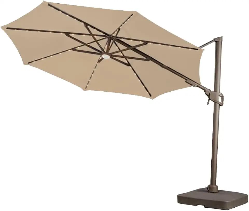 Garden Winds Replacement Canopy Top Cover Compatible with The SunVilla 2127223, 2127238 11' Solar Umbrella - RipLock 500