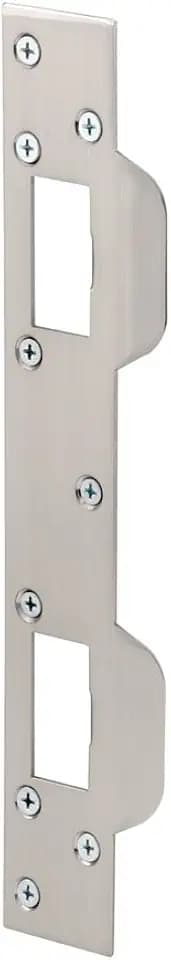 Prime-Line MP10385 Max Security Combo Strike, 1-5/8 In. x 11 In., Steel, Satin Nickel (Single Pack)