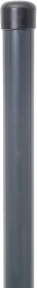 Alberts 617608 Zaunpfosten für Fix-Clip pro | für die Befestigung mit Einschlag-Bodenhülsen | zinkphosphatiert, anthrazit kunststoffbeschichtet (RAL 7016) | Länge 965 mm | Schellen-Ø 34 mm