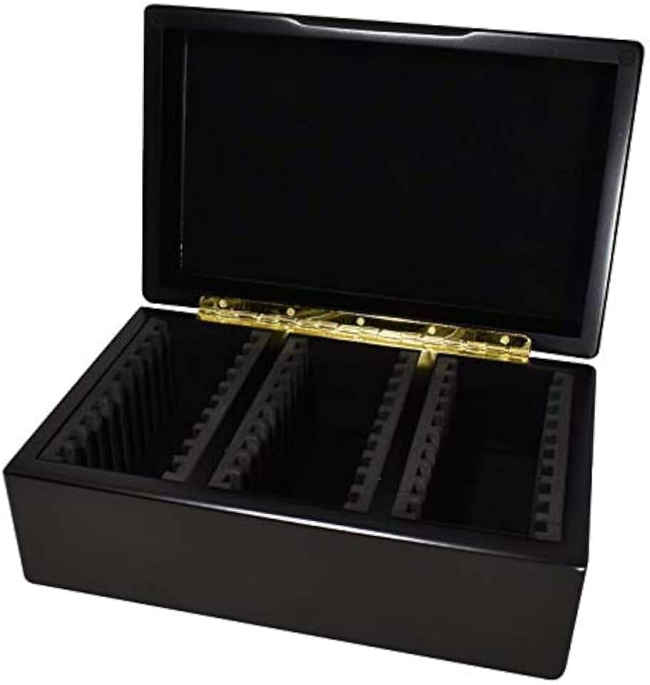 Certified Coin Wood Black Matte Finish Thirty-Coin Storage/Display Box for Certified or Certified Style Coin Holders PCGS/NGC/Premier/Ursae Minoris