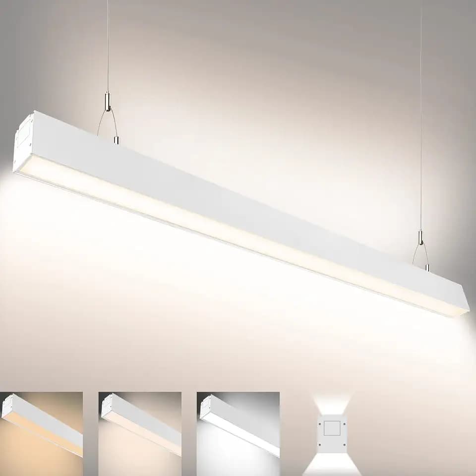 DAKASON 4FT LED Linear Light 1Pack 50W, 35W Down 15W Up Light Option, 3CCT