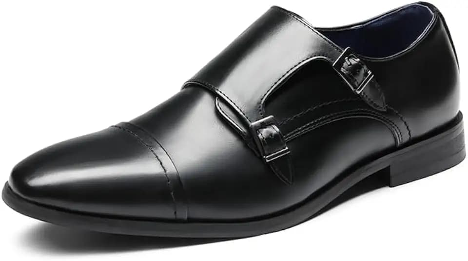 Bruno Marc Men's Dress Shoes Monk Strap Slip on Loafers