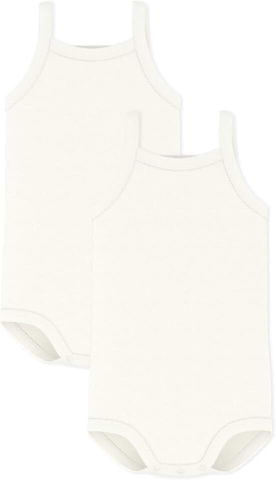 Petit Bateau Baby - Mädchen A01t6 Trägerbody (2er Pack)