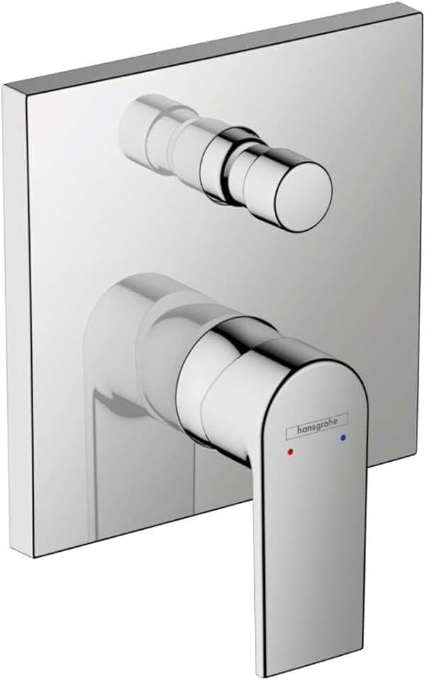 hansgrohe Wannenarmatur Vernis Shape, Unterputz Badarmatur für 2 Funktionen, Chrom