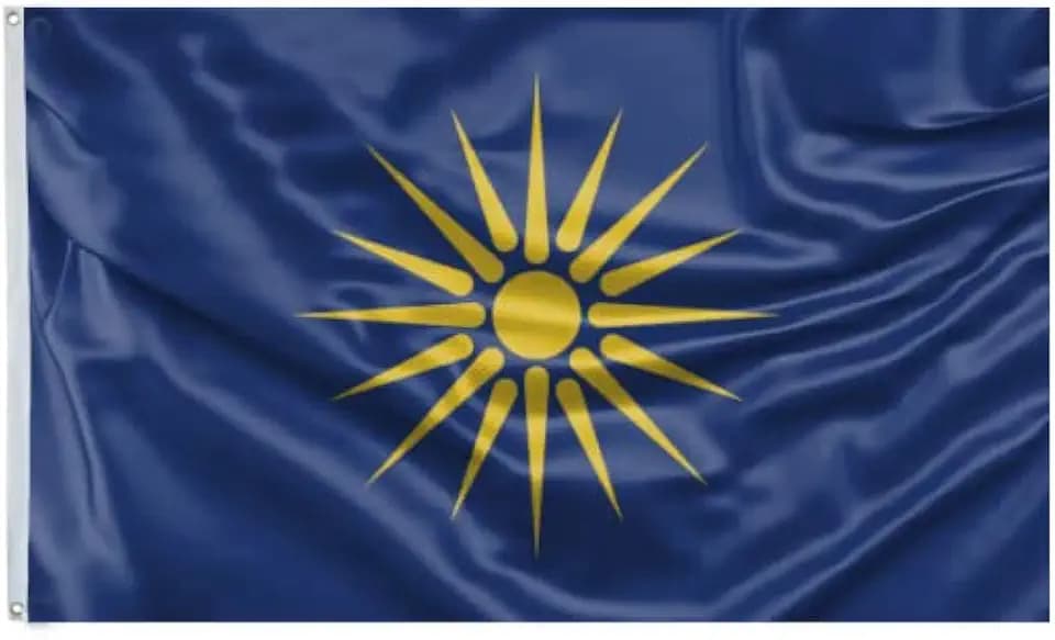 Alexander the Great Macedonian Flag 3x5 Ft - UV Fade Resistant Double Printed and Double Stitched 150D Polyester banner