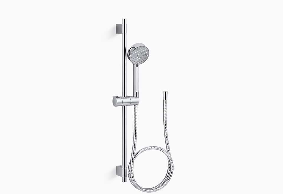 KOHLER 98361-G-CP Awaken G90 Multi-Function Handshower Kit, Handheld Shower Head with 24" Slidebar and 60" Hose, 1.75 GPM, Polished Chrome
