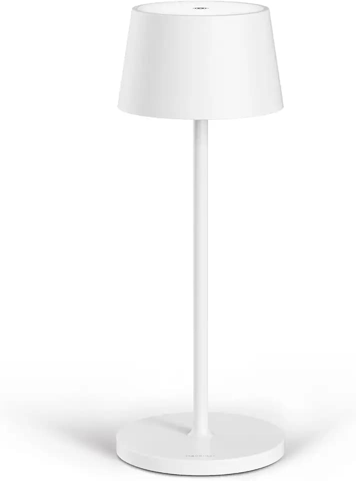Stilosa Tischlampe Kabellos - Led Tischleuchte - Akku Kabellose Dimmbar Lampe mit Touch - Table Lamp Aufladbar Usb C - Akku-tischleuchte Outdoor - Weiß