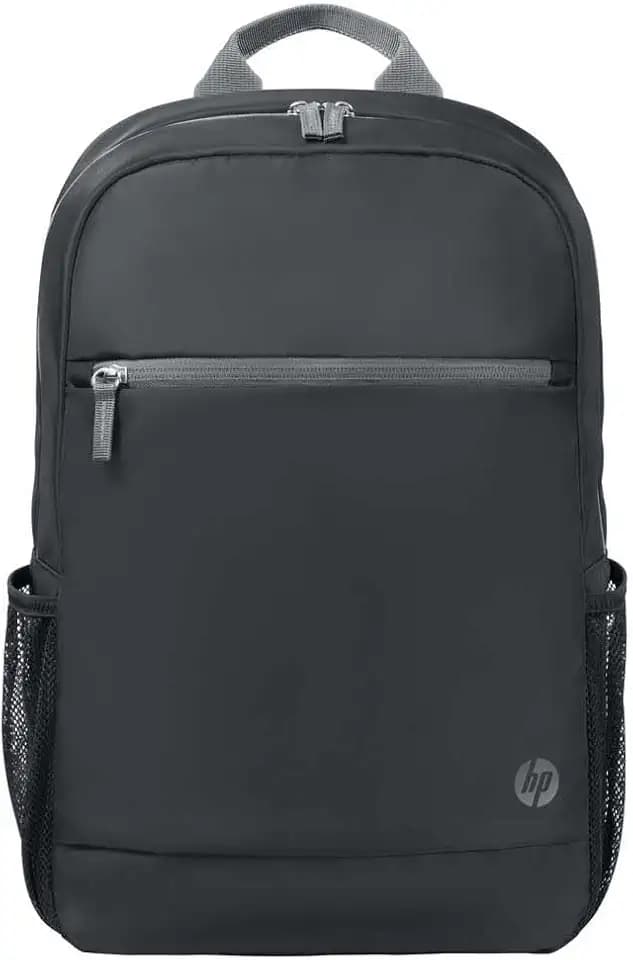 HP 15,6 Zoll Laptop-Rucksack – Wasserabweisend, Gepolstertes Laptopfach, 20% Recycelter Kunststoff, Viel Stauraum, Komfortable Schultergurte, Schwarz/Grau